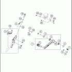 2018 390 DUKE WHITE CHASSIS Тормозной цилиндр задний