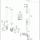 2018 RC 390 BLACK CHASSIS Передняя вилка