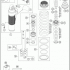 2018 150 XC-W CHASSIS Амортизатор в разборе