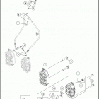2017 1290 SUPER DUKE R WHITE CHASSIS Передний тормозной суппорт