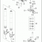 2017 1290 SUPER DUKE R WHITE CHASSIS Передняя вилка