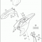 2016 50 SX MINI CHASSIS Обтекатель , крылья