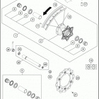 2017 300 XC-W SIX DAYS CHASSIS Переднее колесо
