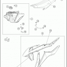 2016 125 SX CHASSIS T ank, sea t , cover