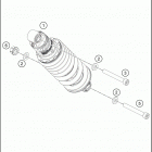 2018 390 DUKE WHITE CHASSIS Амортизатор