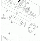 2018 150 XC-W CHASSIS Переднее колесо
