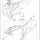 2020 65 SX CHASSIS Tank, seat