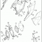 2018 250 XC-W TPI CHASSIS Воздушный фильтр