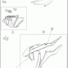 2016 450 SX-F CHASSIS T ank, sea t , cover