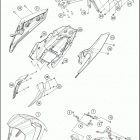 2018 390 DUKE WHITE CHASSIS Обтекатель , крылья