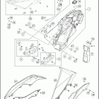 2016 690 ENDURO R CHASSIS T ank, sea t , cover