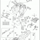 2019 1290 SUPER ADVENTURE S SILVER CHASSIS Tank, seat