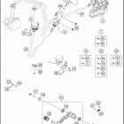 2018 RC 390 BLACK CHASSIS Задний суппорт