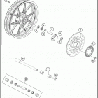 2018 390 DUKE WHITE CHASSIS Переднее колесо