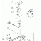 2018 250 XC-W CHASSIS Тормозной цилиндр задний