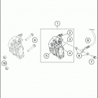 2018 390 DUKE WHITE CHASSIS Передний суппорт