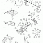 2018 1290 SUPER ADVENTURE S BLACK CHASSIS Обтекатель , крылья