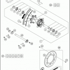 2018 150 XC-W CHASSIS Переднее колесо