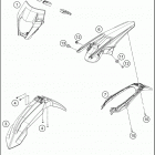 2018 250 XC-W CHASSIS Обтекатель , крылья