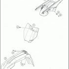 2016 125 SX CHASSIS Обтекатель , крылья