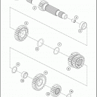 2016 1190 ADVENTURE R ENGINE Трансмиссия-ведомый вал