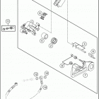 2018 250 SX CHASSIS Тормозной суппорт задний