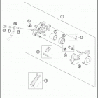2016 690 DUKE WHITE CHASSIS Тормозной суппорт задний