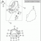 2016 690 DUKE WHITE ENGINE Кожух сцепления