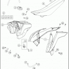 2016 85 SX CHASSIS T ank, sea t , cover