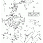 2017 1290 SUPER DUKE GT GREY CHASSIS T ank, sea t , cover