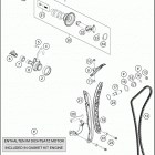 2017 690 DUKE WHITE ENGINE Газо-распределительный механизм