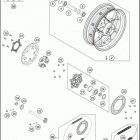 2016 690 DUKE WHITE CHASSIS Переднее колесо