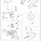 2016 690 DUKE WHITE CHASSIS T ank, sea t , cover