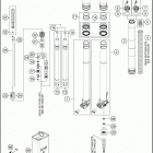2017 FE 250 CHASSIS Передняя вилка