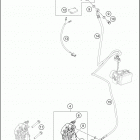 2017 390 DUKE BLACK ABS CHASSIS Тормозной суппорт передний