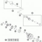 65 SX ENGINE Коленвал и поршень