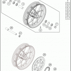 2016 690 DUKE WHITE CHASSIS Переднее колесо