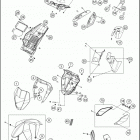 2016 690 DUKE WHITE CHASSIS Обтекатель , крылья