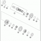 2016 350 XC-F ENGINE Трансмиссия-ведомый вал