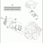 2016 690 DUKE WHITE ENGINE Водяной насос