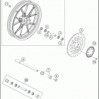 2016 390 DUKE WHITE CHASSIS Переднее колесо