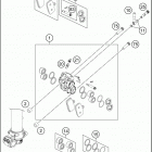 2016 85 SX CHASSIS Передний тормозной суппорт