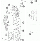 2016 125 SX CHASSIS Передний тормозной суппорт