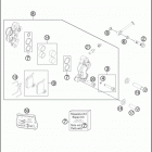 2016 50 SX CHASSIS Передний тормозной суппорт