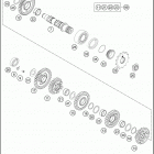 2017 FE 250 ENGINE Трансмиссия 2-контрпривод
