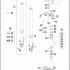 2016 690 DUKE WHITE CHASSIS Передняя вилка
