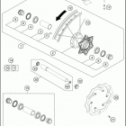 2016 250 XCF-W CHASSIS Переднее колесо