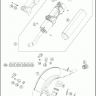 2016 125 SX CHASSIS Глушитель