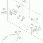 2016 250 XC-W CHASSIS Тормозной суппорт задний