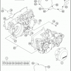 2016 250 SX ENGINE Картер двигателя